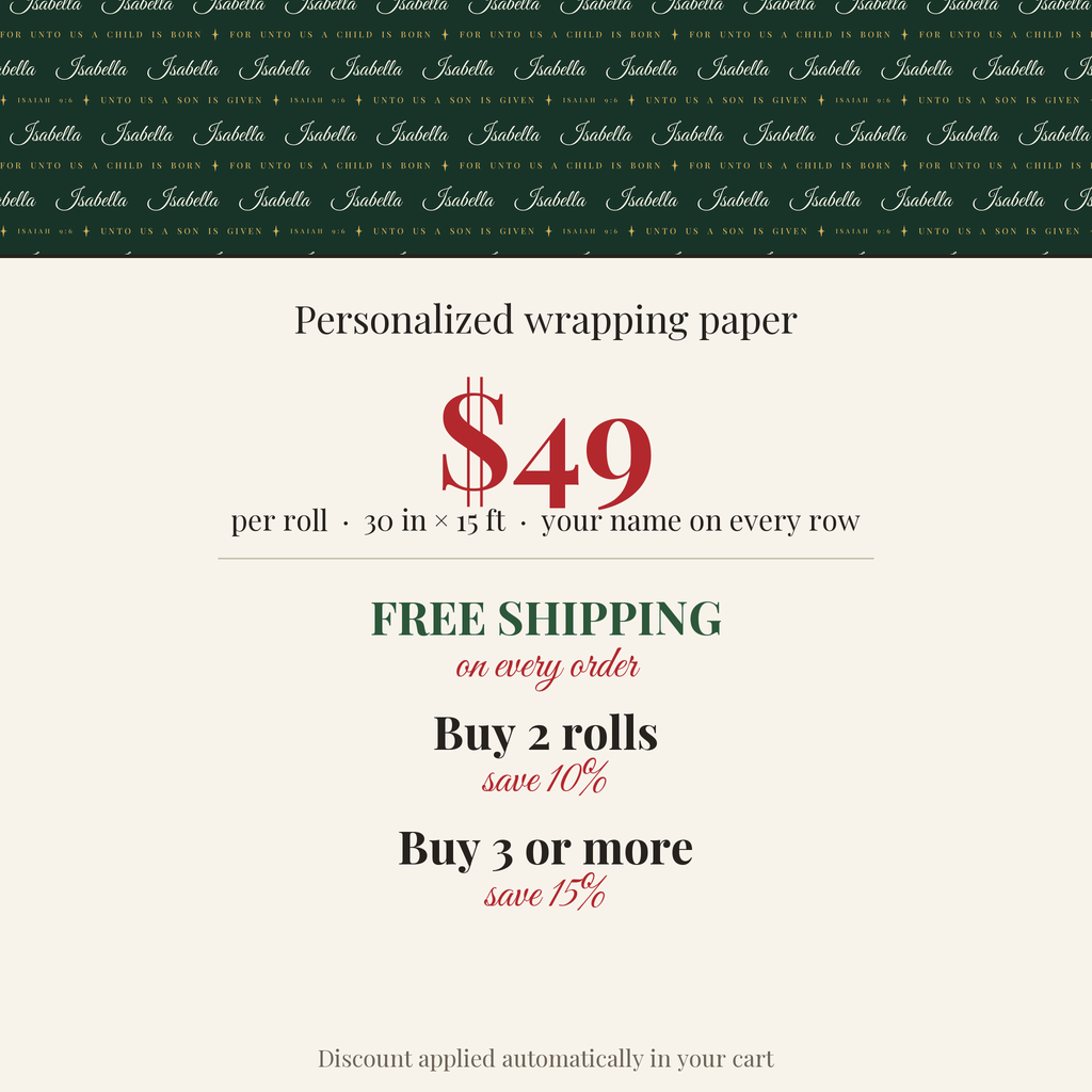 $49 per roll, free shipping on every order, buy 2 rolls save 10%, buy 3 or more save 15%