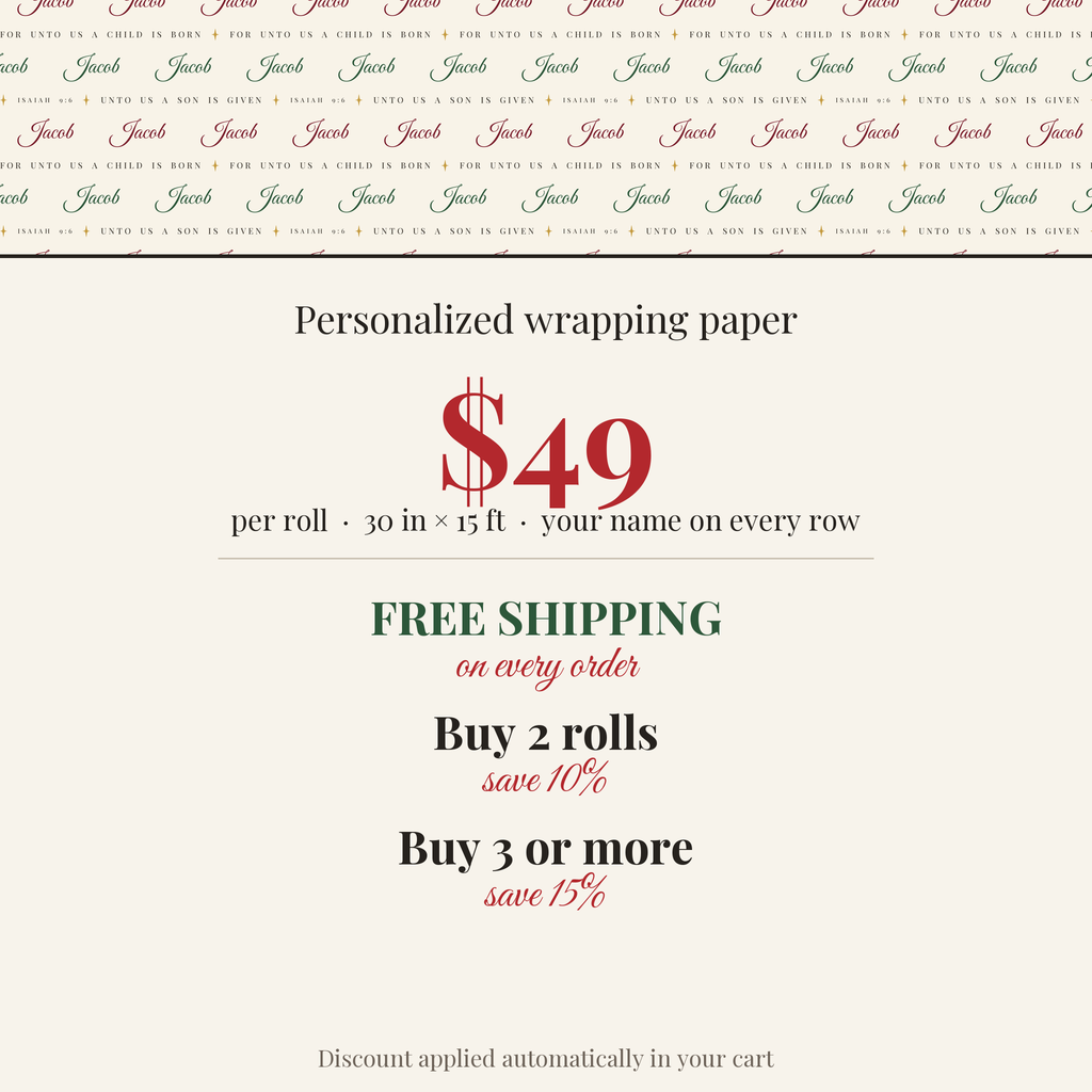 $49 per roll, free shipping on every order, buy 2 rolls save 10%, buy 3 or more save 15%