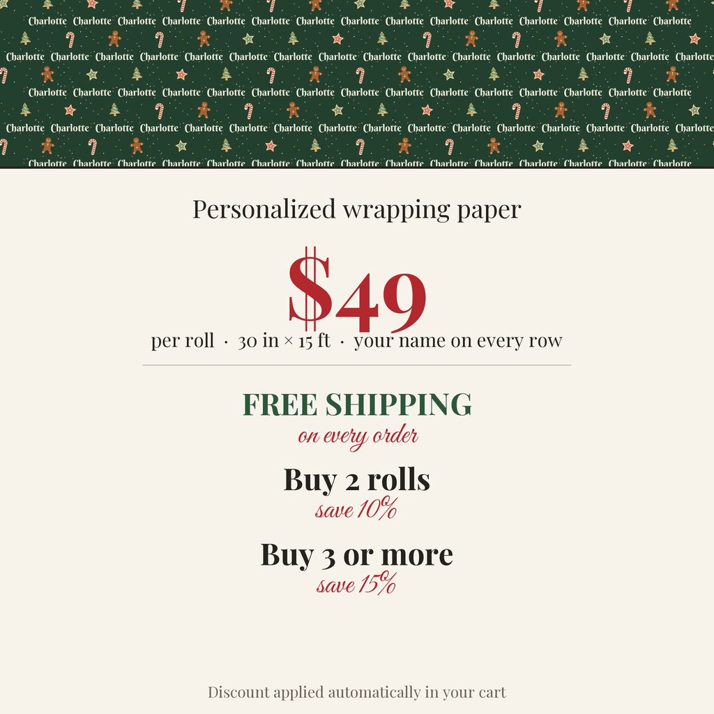 $49 per roll, free shipping on every order, buy 2 rolls save 10%, buy 3 or more save 15%